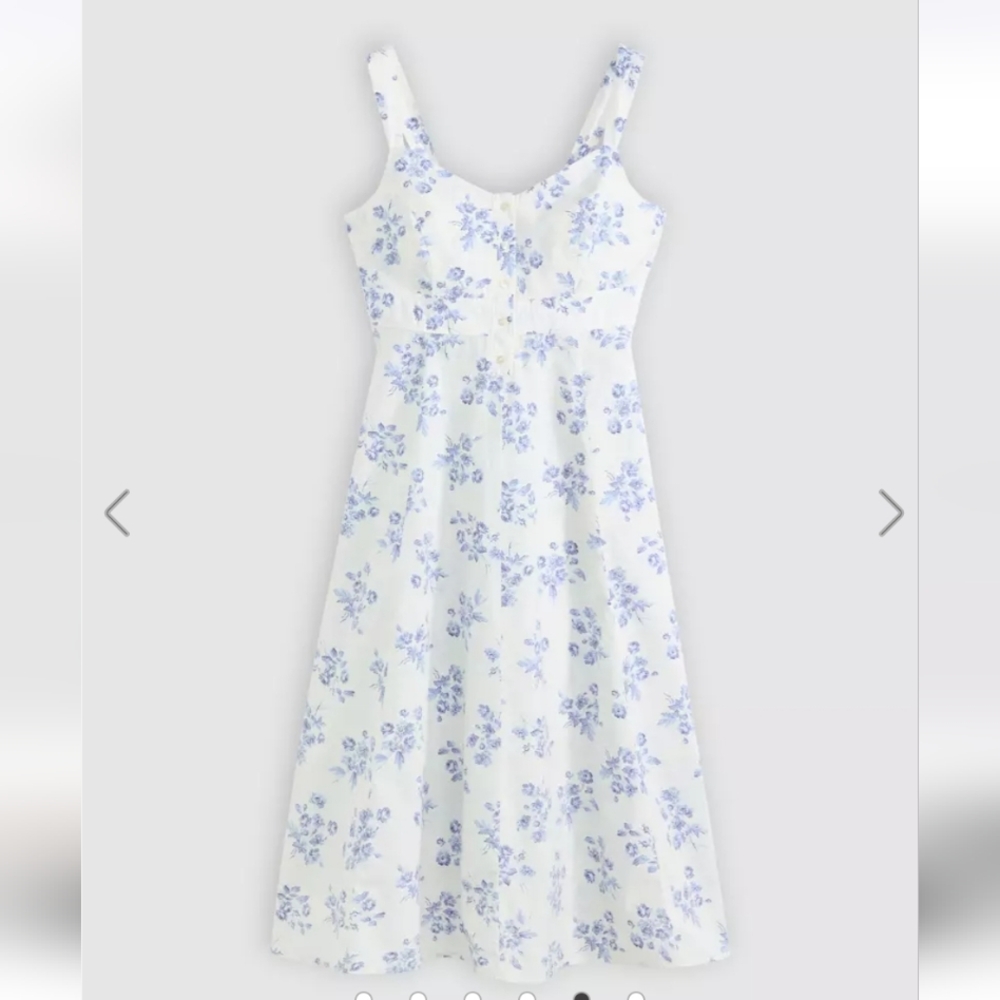 Levi's White and Blue Floral Dress